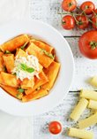 Fresh tomatoes sauce pasta