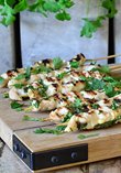 Grilled oriental chicken kebabs